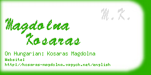 magdolna kosaras business card